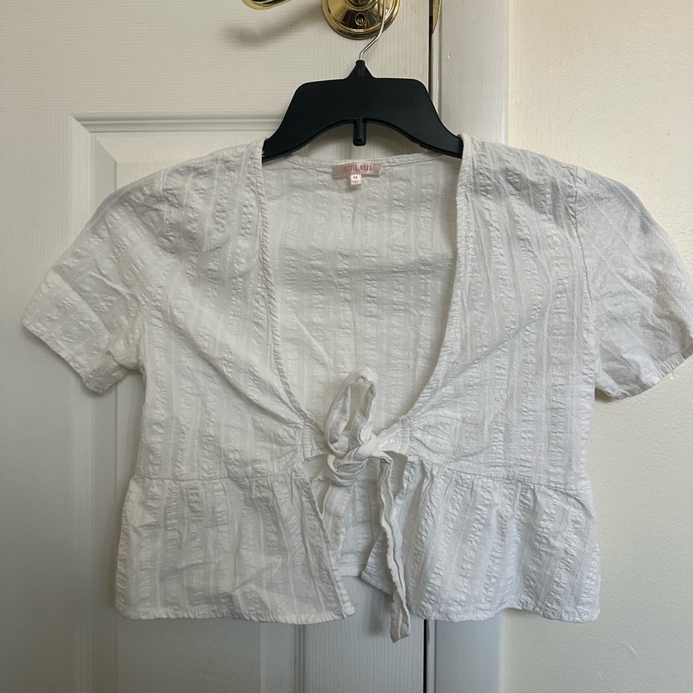 Pacsun Lottie Moss Tie Front Crop Top